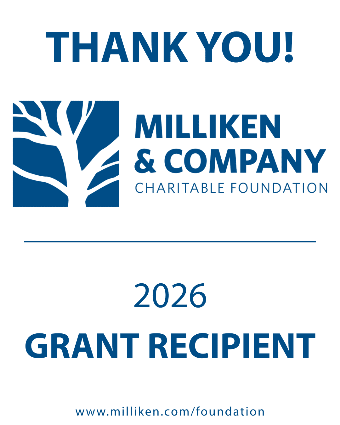 Hope Center for Children Receives Generous Grant from Milliken & Company Charitable Foundation to Support Children and Families