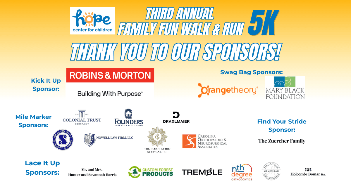 Thank you to our HCFC Family Fun 5k Walk/Run Sponsors!